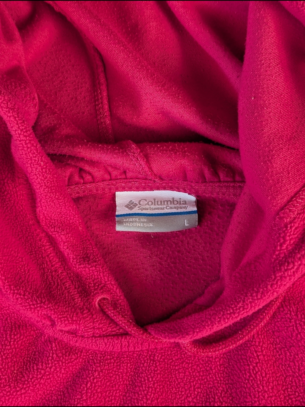 Columbia Fleece Pink Pullover Hoodie Women's Size Large light Outdoors - Picture 6 of 7